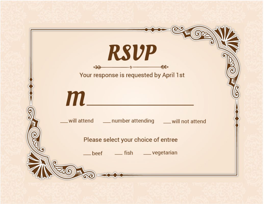 Damask Frame RSVP Parchment Press