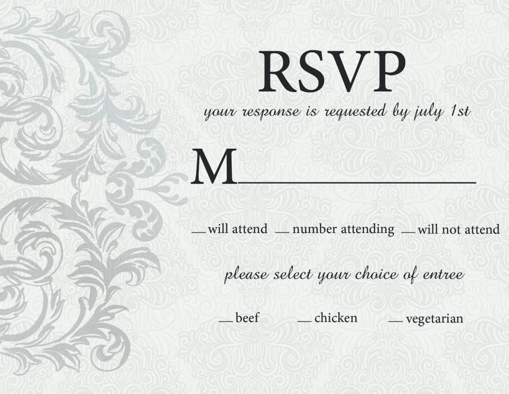 Elegant Scroll RSVP Parchment Press